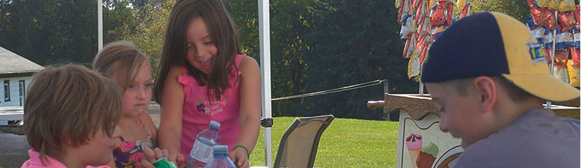 Kids enjoying one of our BBQ Events and Ice Cream cart